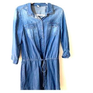 Denim long sleeve dress!